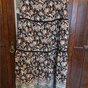 Mango floral and animal print maxi skirt